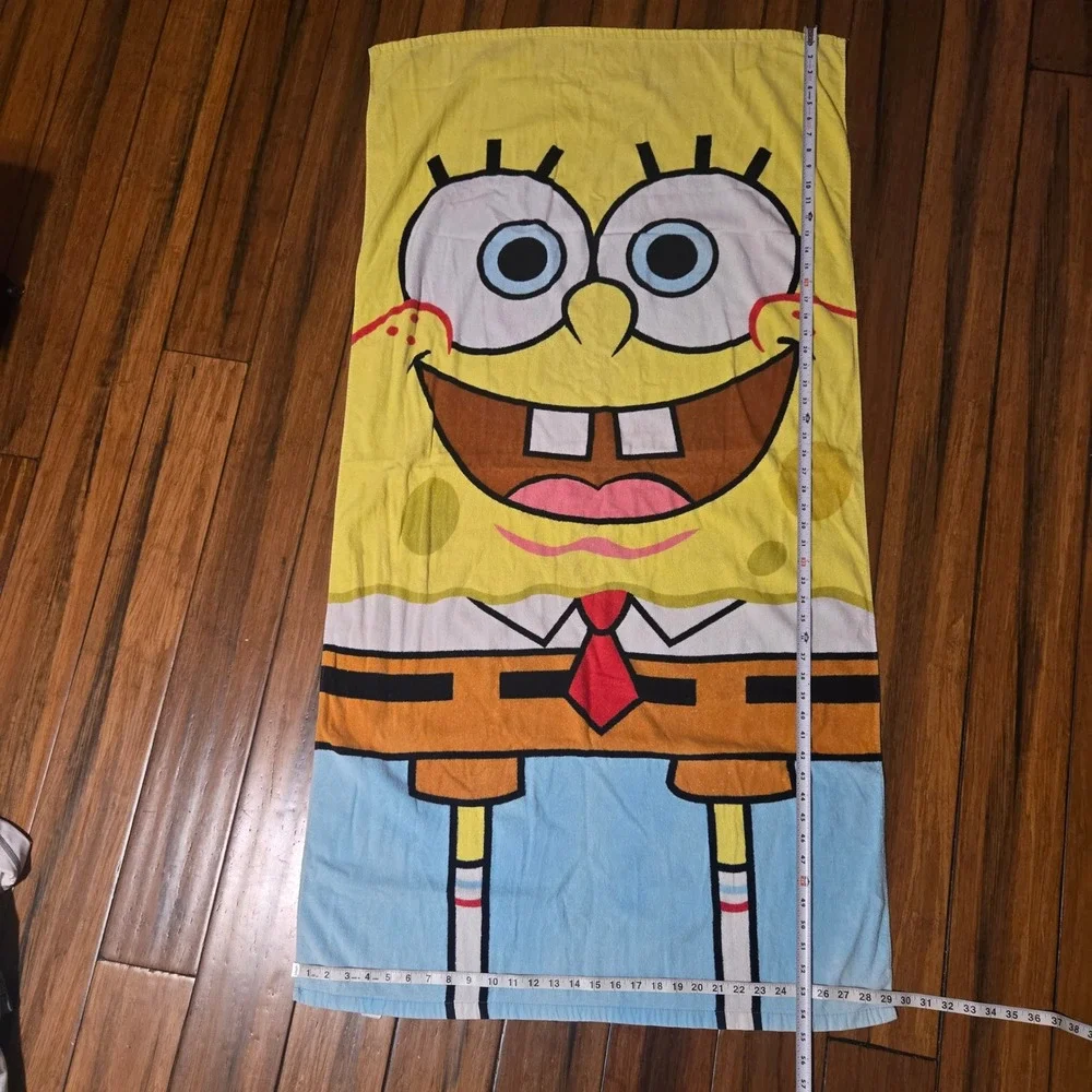 Vintage 2009 SpongeBob SquarePants Beach Towels Cotton Sherry Nickelodeon Y2K